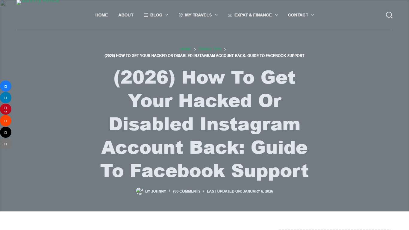 (2026) How To Get Your Hacked Or Disabled Instagram Account Back: Guide To Facebook Support Johnny Africa